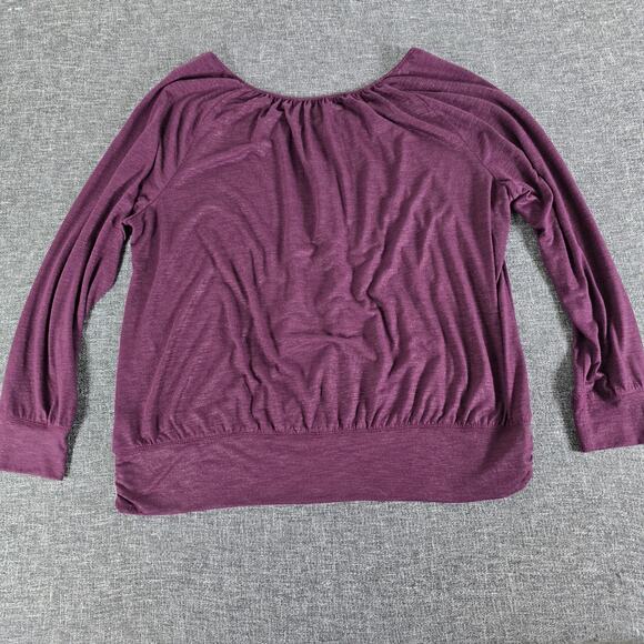 Lane Bryant Women's Purple Long Sleeve Gold Sparkle Top Size 18/20 Casual - Picture 2 of 5